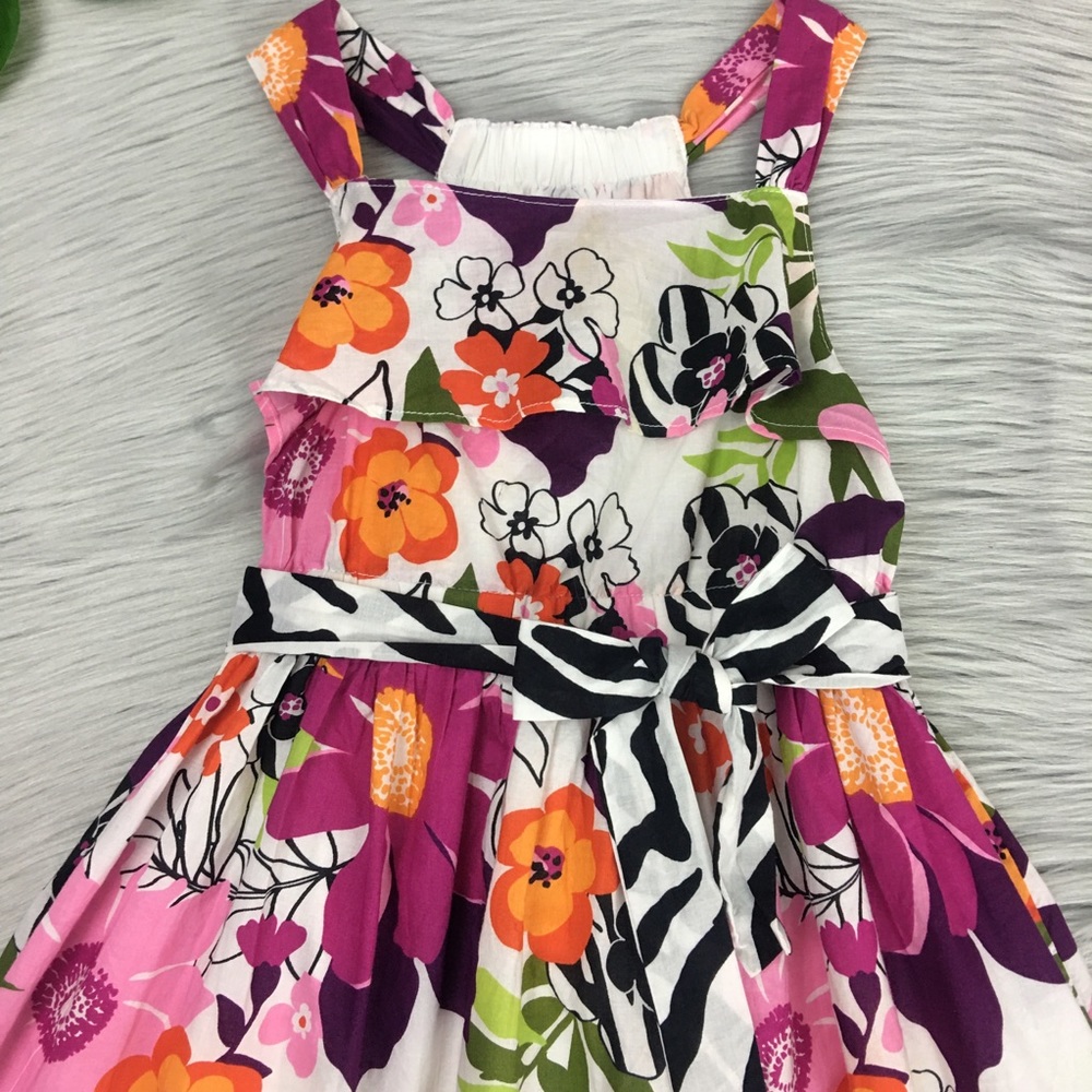 🛍 Gymboree Wild For Zebras Floral Dress Girls 5 - Picture 8 of 14